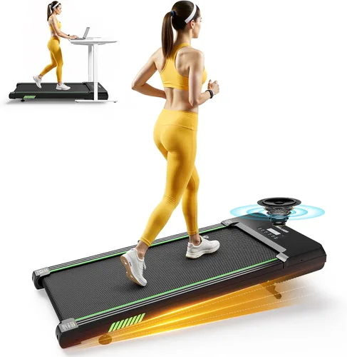 Miniatura 9 de Akluer Caminadora portátil para debajo del escritorio, capacidad de 330 libras, mini caminadora compacta, 2.5 HP con control remoto, para oficina