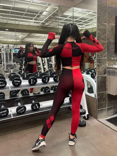 Miniatura 2 de DC Comics Leggings de entrenamiento para mujer, sin costuras, para gimnasio, yoga, fitness, Wonder Woman Batman, Harley Quinn Superman