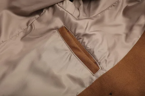 Miniatura 6 de VICALLED Abrigo de invierno de doble botonadura con cinturón para hombre chaqueta cálida de lana para exteriores