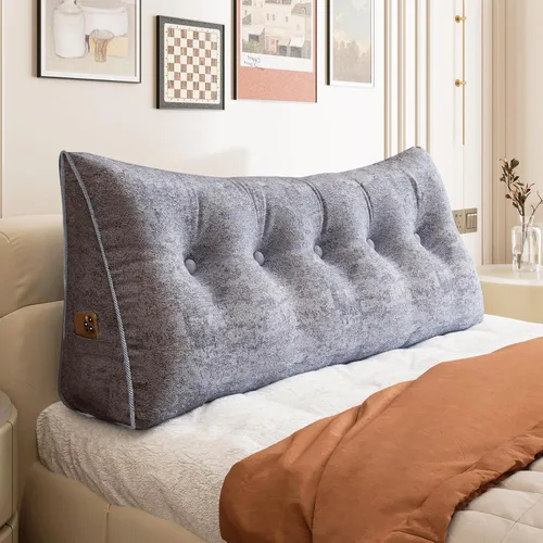 Miniatura 54 de Almohada de Cuña Engrosada de 10 libras para Cabecero Posicionador Corporal Almohada de Cuña para Cama Soporte de Respaldo Almohada Triangular