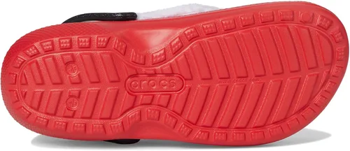 Miniatura 3 de Crocs Zuecos clásicos para adultos unisex con forro, festivos Varsity Rojo/Multi