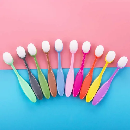 Miniatura 7 de Yoseng 10 pinceles de mezcla de tinta de colores para fabricación de tarjetas, manualidades de uso amplio surtido de papel Crafter mango de código