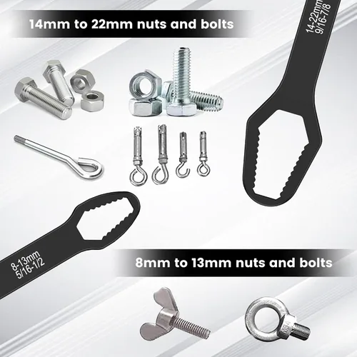 Miniatura 5 de Juego de llaves Torx universales de 4 piezas, kit de llaves ajustables de doble cabezal, herramienta manual profesional multifunción, llave pequeña