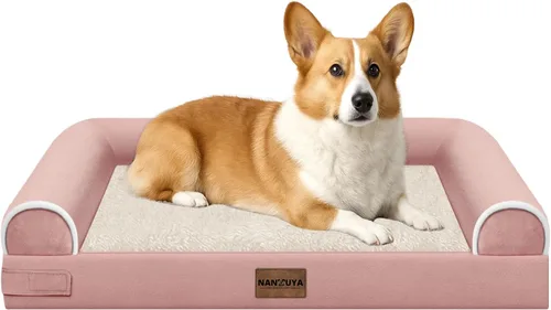 Miniatura 42 de Cama ortopédica lavable para perros medianos y grandes: cama con cojines de apoyo para perros medianos y grandes, cama impermeable de espuma tipo