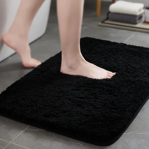 Miniatura 33 de TECHMILLY Alfombras Corredoras de Baño Super Suaves Peludas, Alfombras de Baño de Microfibra Gruesas Antideslizantes Absorbentes, Tapete de Baño