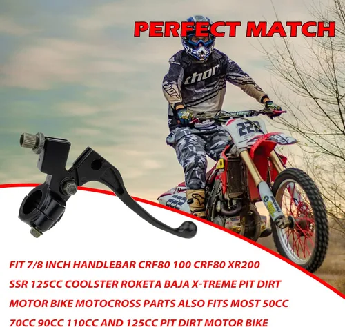 Miniatura 5 de Olym 0.866 in 7/8 "izquierda universal motocicleta embrague palanca palanca percha para CRF XR 80 100 CRF80 XR200 SSR 125cc Coolster Roketa Baja