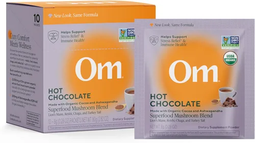 Miniatura 15 de OM MUSHROOM SUPERFOOD Morning Energy Blend - Mezcla de bebida de hongos sin café con Cordyceps, melena de león, rodiola y vitamina D2 - Energía