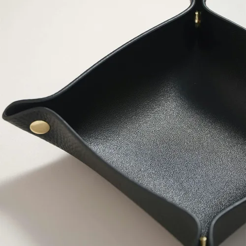 Miniatura 3 de OLETHA Bandeja de valet pequeña plegable - Organizador estético para escritorio para el hogar, la oficina y viajes - Recipiente portátil para Negro