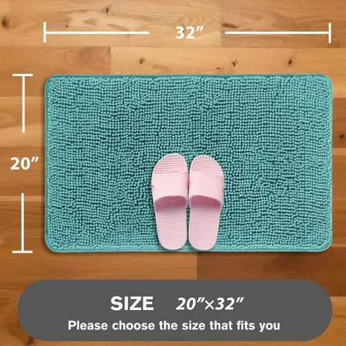 Miniatura 468 de Alfombra de baño pequeña de 12 x 18 pulgadas, lavable y absorbente, antideslizante, alfombra de baño de felpilla gruesa y suave para baño, ducha