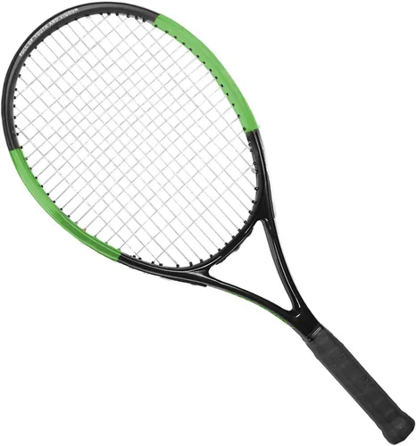 Miniatura 5 de KEVENZ Raqueta de tenis para adultos, raqueta de tenis de fibra de carbono con bolsa de transporte, peso ligero y resistente a los golpes Negro