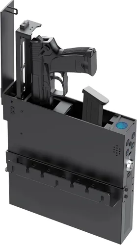 Caja Fuerte para Pistola de Automóvil para Vehículo - Caja Fuerte para Pistola de Expulsión Hacia Arriba con Huella Dactilar y Teclado, Compatible
