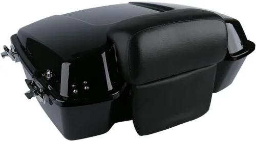 Miniatura 10 de TCT-MOTORPARTS Tronco y respaldo picados color negro vivo para Harley 1997-2013 Touring Electra Glide Ultra Limited Street Glide Raod Glide