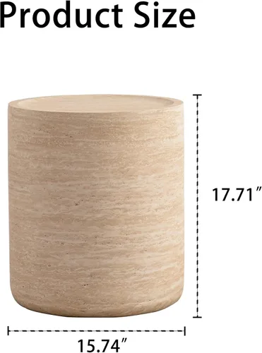 Miniatura 2 de Mesa de centro moderna, mesa de té central circular de 15.75 pulgadas, mesa de cóctel, mesas de centro redondas cilíndricas para sala de estar