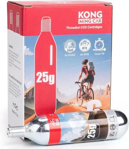 Miniatura 9 de Cartuchos de CO2 roscados de 0.56 oz/0.88 oz - Cilindro de CO2 para infladores de neumáticos de bicicleta - Gran recarga para neumáticos