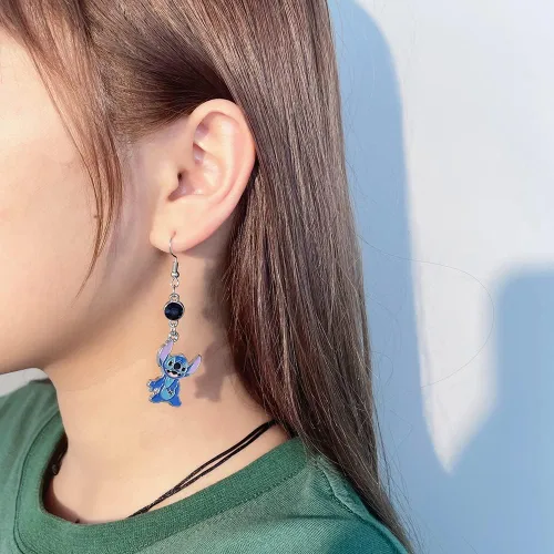 Miniatura 3 de ZHUOXING - Aretes de punto para mujeres y niñas Ohana significa regalos de joyería familiar para niñas regalo de puntada regalos de Navidad regalos