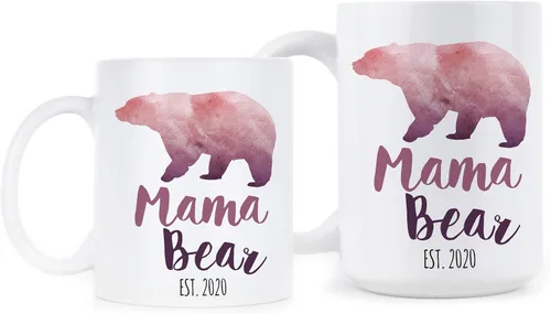 Miniatura 2 de Mama Bear est 2020 - Taza de desayuno, diseño con texto en inglés "Mama Bear est 2020