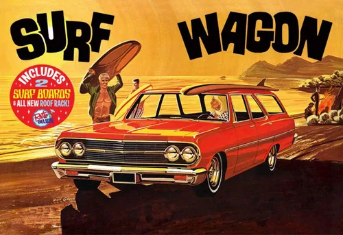 Miniatura 5 de AMT 1965 Chevelle Surf Wagon 1:25 Kit de modelo a escala 1:25