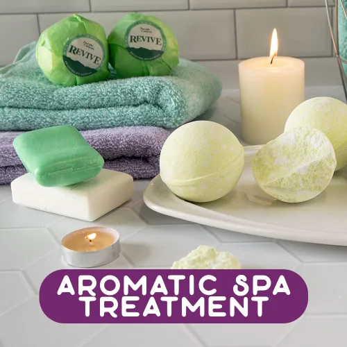 Miniatura 5 de Purple Canyon Bombas de baño de eucalipto para mujer Bomba de baño energizante de menta y eucalipto con aceites esenciales naturales Set