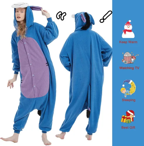 Miniatura 4 de SWEETXIN Pijama unisex para adultos y niños, para Halloween, Navidad, ropa de dormir, traje de cosplay para mujeres y hombres