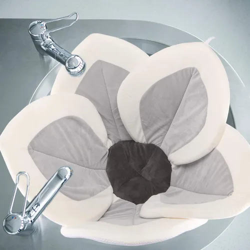 Miniatura 5 de Baño del bebé - Cojín de baño del bebé de la flor Estera de la bañera infantil para la bañera del fregadero - Gris2