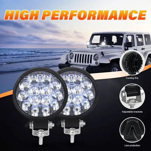 Miniatura 7 de Willpower 4 unidades de 4 pulgadas 3.9 in 42W mini luz de trabajo LED ultra fina haz de luz LED Pods luces de conducción 12V 24V Offroad Lámparas