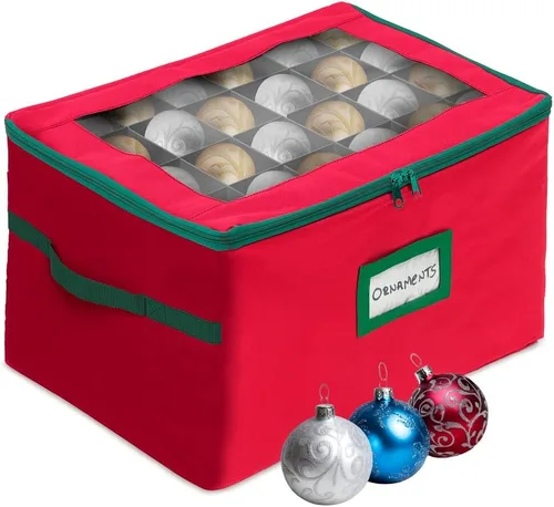 Miniatura 17 de HOLDN’ STORAGE - Caja de almacenamiento para adornos navideños con divisores - Capacidad para 48 adornos de hasta 3.0 pulgadas de diámetro, 2 Negro