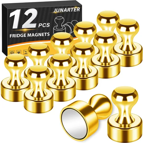 Miniatura 11 de Paquete de 20 Chinchetas Magnéticas, Imanes Negros Fuertes para Refrigerador, Imanes para Pizarra Blanca, Imanes para Refrigerador Fuertes, Imanes