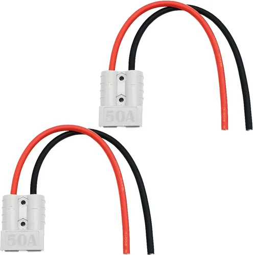 CESFONJER Conector de batería, enchufe de conexión/desconexión rápida de 600 V 50 A, conectores de enchufe de batería, con cables de conexión de