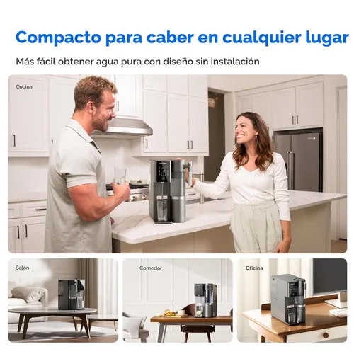 Miniatura 8 de Waterdrop Sistema de ósmosis inversa de encimera A2, sistema de ósmosis inversa fría y caliente, tanque de agua pura portátil, enfriador de agua sin