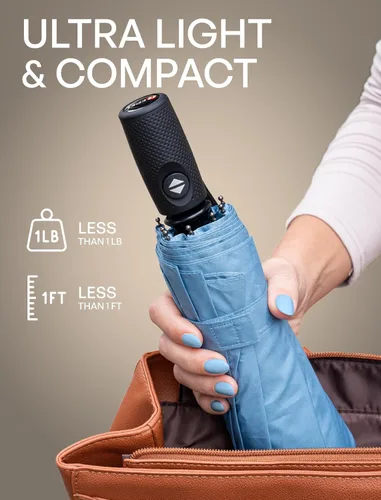 Miniatura 26 de REPEL Windproof Travel Umbrella - Compact & Withstands Winds up to 85MPH , Strongest Premium Auto Folding Umbrella for Rain and Sun - Durable, Light