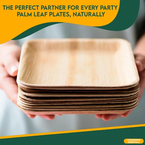 Miniatura 4 de Concession Essentials Platos de hoja de palma (25 unidades) – Vajilla desechable, platos compostables y biodegradables
