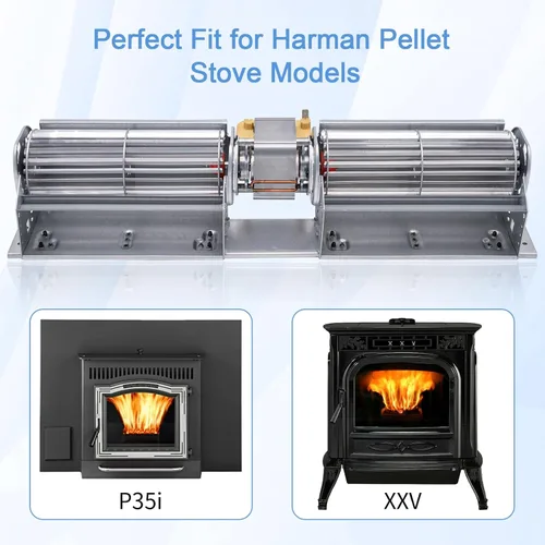 Miniatura 2 de 1-00-29145 Ventilador de soplador de convección para Harman XXV, XXV TC, P35i, Accentra Cast FS Pellet Stove, 3-21-29045 Ventilador de ventilador