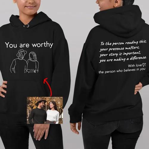 Miniatura 29 de Sudaderas con capucha personalizadas diseñan el tuyo propio, retrato de camisa de la foto, regalos personalizados para el día de San Valentín
