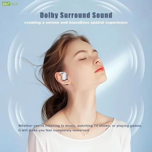 Miniatura 4 de Q&F Tech TWS - Auriculares inalámbricos Bluetooth que incluyen auriculares abiertos e intraurales, mini auriculares True Touch, llamadas de voz