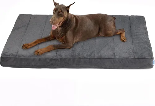 Miniatura 22 de Tapete para jaula para perros de tamaño XL, cama de espuma viscoelástica de 41 x 27 pulgadas, lavable y antideslizante, tapete ultrasuave para Oscuro