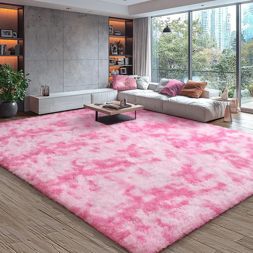 Miniatura 21 de EVOIONOS - Alfombra redonda gris para dormitorio, 5x5 pies; alfombras circulares suaves y esponjosas para sala de estar, alfombras de felpa peludas