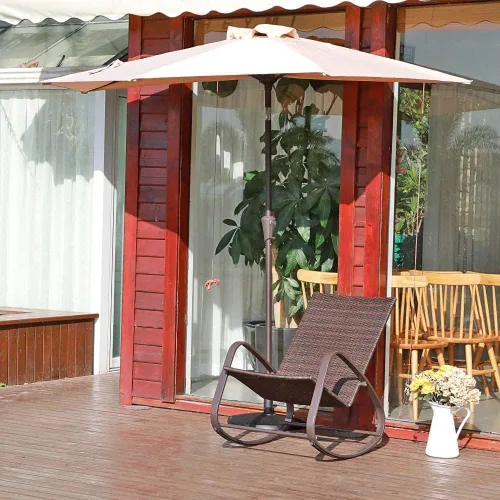 COBANA Base de sombrilla de patio semicircular, soporte de resina resistente para jardín y piscina, 20 libras
