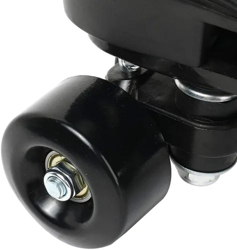 Miniatura 6 de YYW - Patines de cuero PU de alta calidad para mujeres y hombres, tipo botín, clásicos de doble fila, para interiores y exteriores, con bolsa
