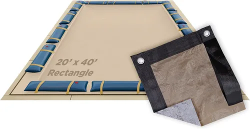 Miniatura 34 de Buffalo Blizzard Supreme Plus - Cubierta rectangular para piscina de invierno de 12 pies x 20 pies, color tostado/plateado, resistente para piscinas