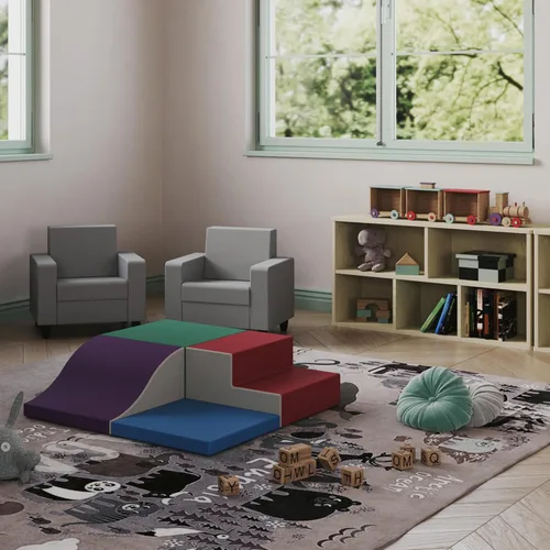 Miniatura 3 de Factory Direct Partners SoftScape 13232-140 - Escalador de esquina cuadrado para niños pequeños y niños, espuma suave segura para gatear y Parfait