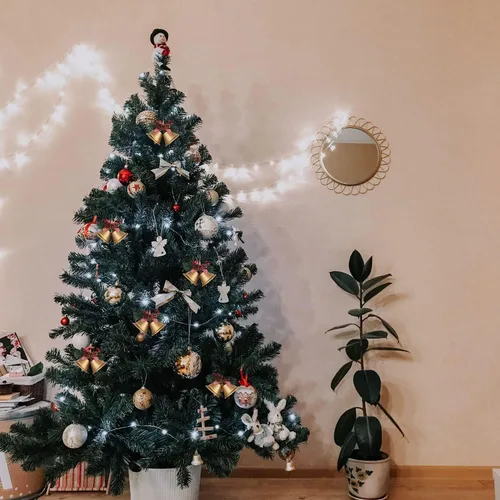 Miniatura 7 de Adorno rojo de campanas de Navidad, adorno colgante de árbol de cascabeles de metal para decoración de Navidad, suministros de fiesta de vacaciones