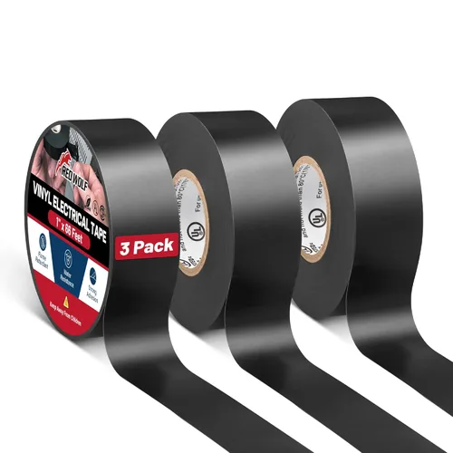 Miniatura 10 de RED WOLF Cinta eléctrica de vinilo de 1 pulgada x 66 pies, 5 rollos, cinta eléctrica de PVC con certificación UL CSA de 7 mil de grosor, resistente