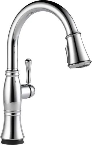 Miniatura 22 de Delta Grifo Cassidy Gold para cocina, grifos de cocina con rociador extraíble, grifo de fregadero de cocina, grifo dorado para fregadero de cocina