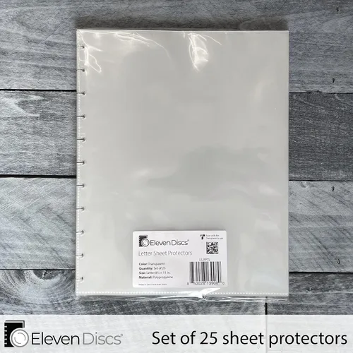 Miniatura 2 de Eleven Discs Protectores de hojas de carta para cuadernos con disco para Circa, Arc, TUL (transparente, juego de 25)