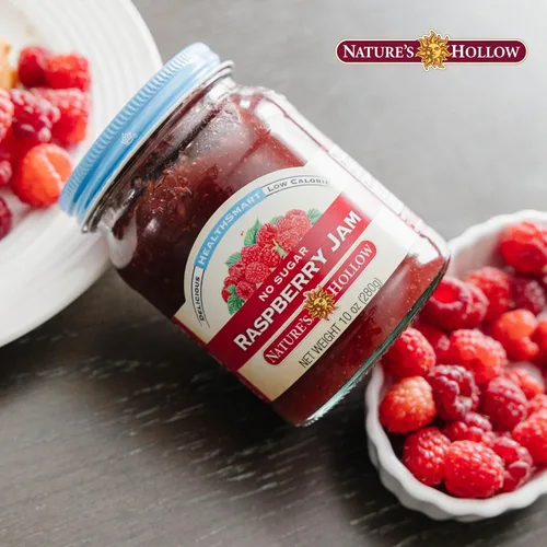 Miniatura 6 de Nature's Hollow Mermelada de Frambuesa: Mermelada y Conservas Sin Azúcar, Bajas Calorías, Sin OGM, Mermelada Keto, Vegana, Sin Gluten y Apta