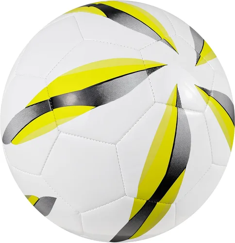 Miniatura 5 de Futsal Ball Size 4 for Youth and Adult Training Low Bounce, Indoor Soccer Ball, TPU Cover, Reinforced Stitching, Reduced Rebound Blanco/Amarillo