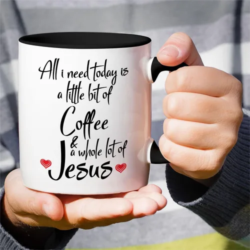 Miniatura 41 de Retreez Taza divertida – This Girl Runs on Coffee + Jesus - Tazas de café de cerámica de 11 onzas – Divertido, sarcasmo, sarcástico, motivacional