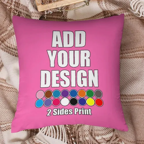 Miniatura 2 de Funda de almohada personalizada con foto, añade tu nombre, imagen, logotipo, funda de almohada personalizada para mujeres, hombres, papá, mamá, Rosa