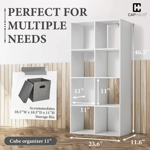 Miniatura 3 de CAPHAUS Estante organizador de almacenamiento resistente de 11 pulgadas, con borde exterior grueso, divisor de estante de almacenamiento con parte