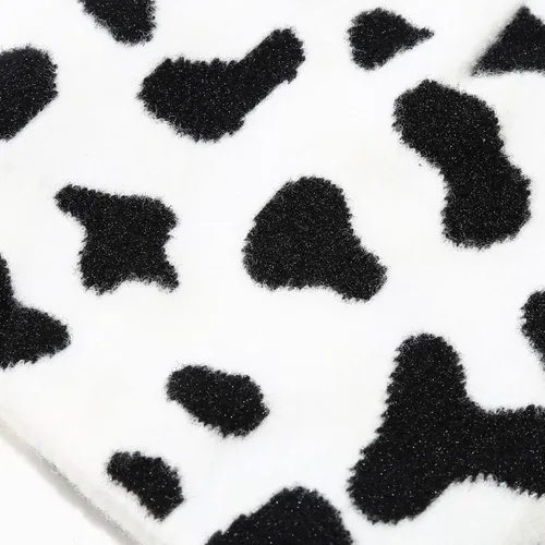 Miniatura 5 de Gorro de invierno con estampado de vaca, diseño de animales, doble capa, color blanco